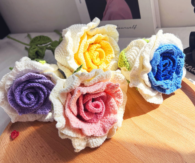 Never wither crocheted flower - Big roses