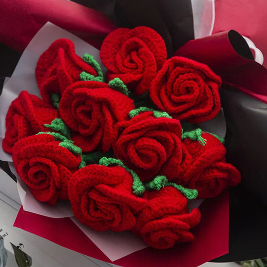 Crocheted Flower -  rose bouquet